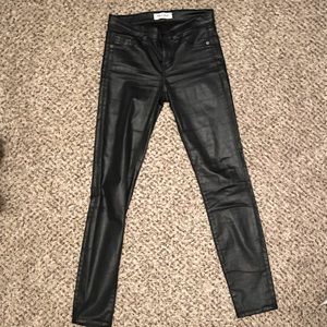 Madewell leather jeans size 26